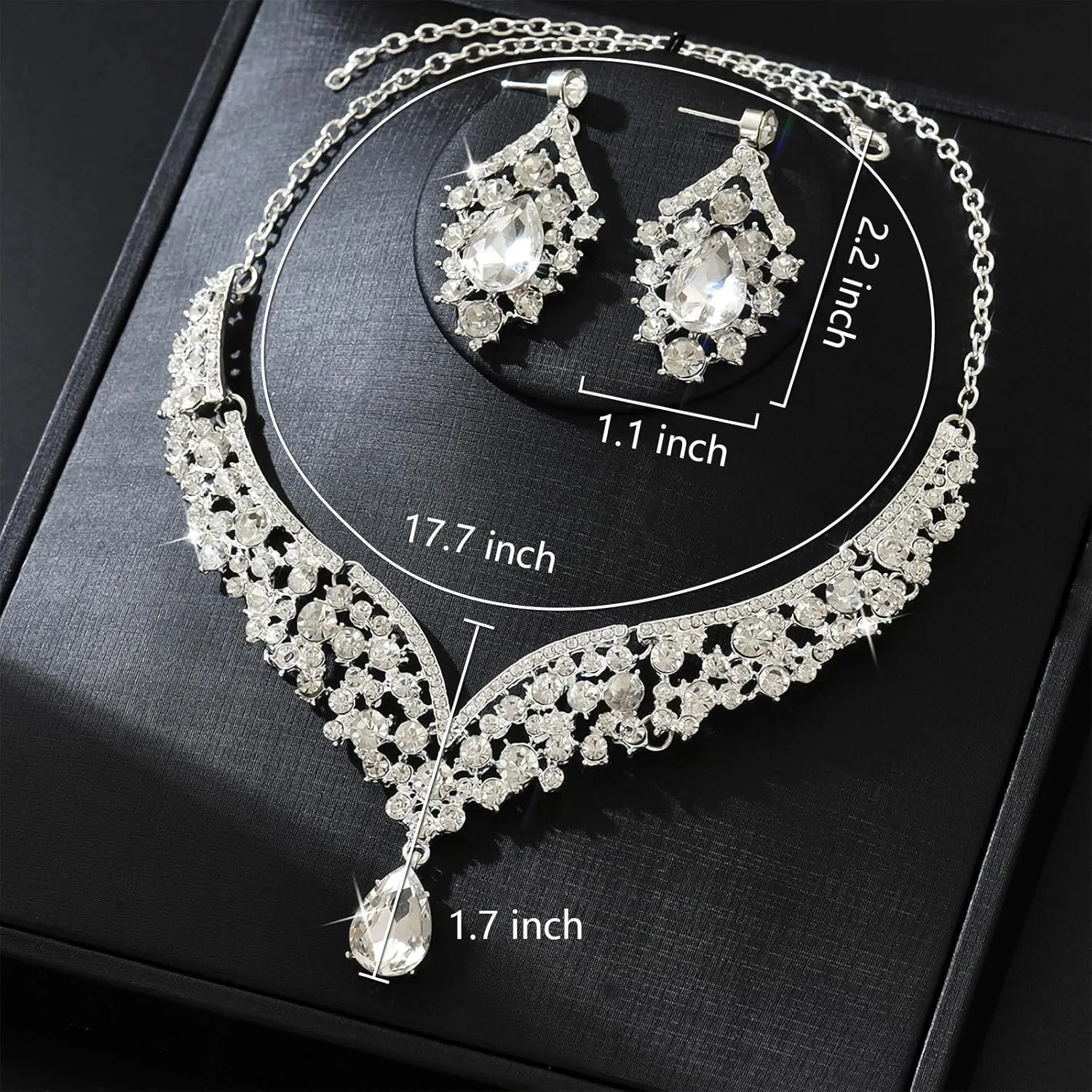 Crowns and Tiaras jewelry sets for Wedding princess birthday party Halloween Prom Pageant Jewelry for Women Crystal Bridal Jewelry Set for women