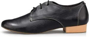 DKZSYIM Men's Leather Latin Dance Shoes Ballroom Tango Waltz Modern Social Practice Lace-up Dance Shoes 1" Heel,Model L040