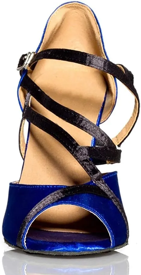 DKZSYIM Women's Latin Dance Shoes Ballroom Performance Salsa Party Dancing Shoes,Model YCL008