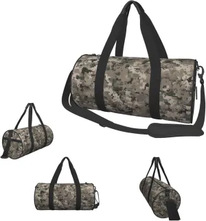 Duffle Bags Army Digital Camouflage Gym Bag for Men Women Waterproof Travel Duffle Bags Convertible Carry on Garment Bag for Travel Sports