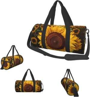 Duffle Bags Beautiful sunflower Gym Bag for Men Women Waterproof Travel Duffle Bags Convertible Carry on Garment Bag for Travel Sports