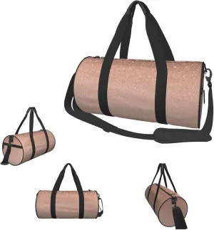 Duffle Bags Blush Rose Gold Gym Bag for Men Women Waterproof Travel Duffle Bags Convertible Carry on Garment Bag for Travel Sports