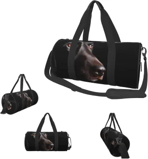 Duffle Bags Dog black background Gym Bag for Men Women Waterproof Travel Duffle Bags Convertible Carry on Garment Bag for Travel Sports