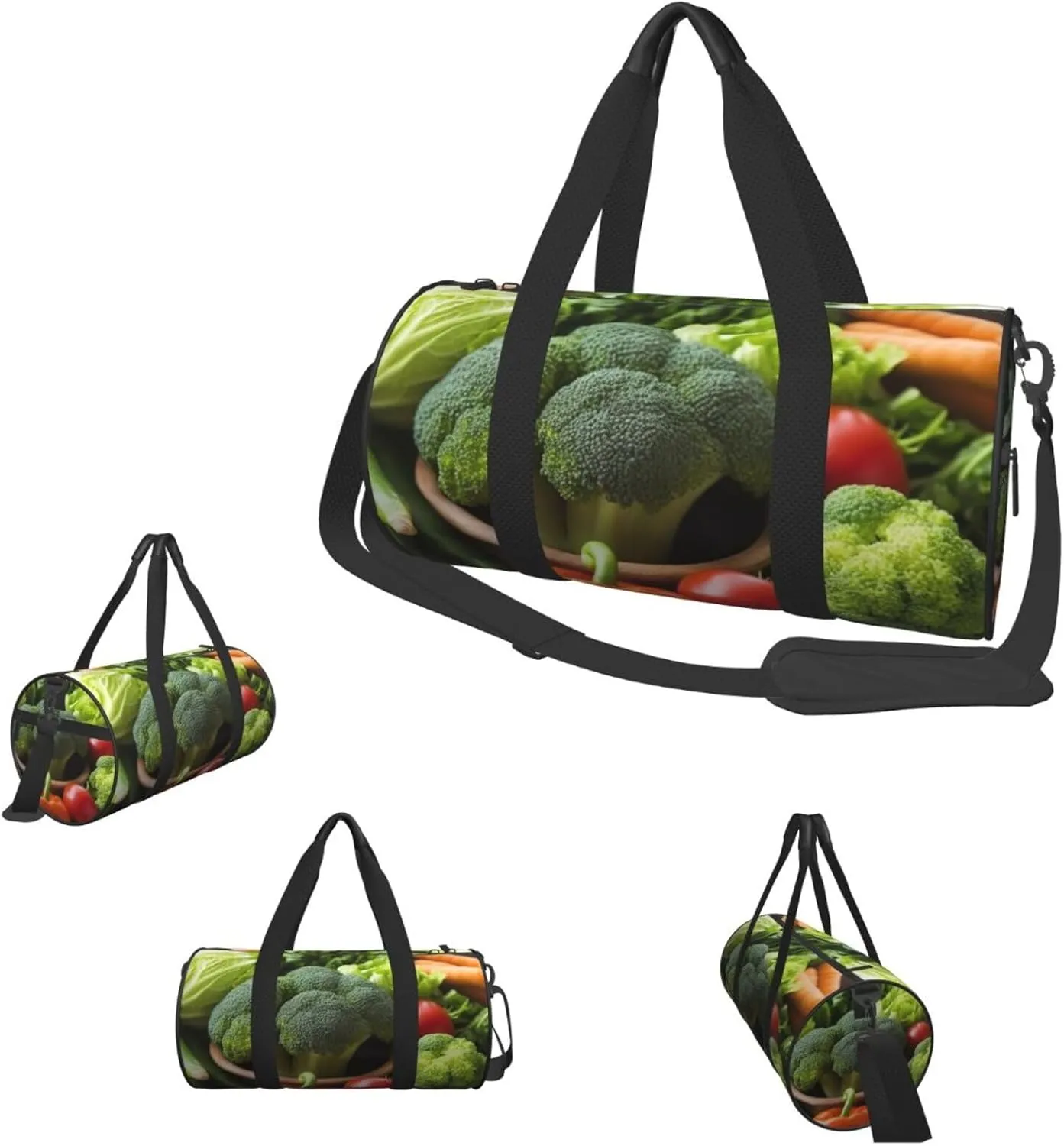 Duffle Bags Nutritious vegetables Gym Bag for Men Women Waterproof Travel Duffle Bags Convertible Carry on Garment Bag for Travel Sports