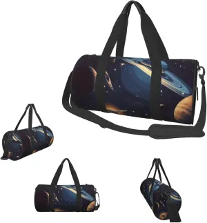 Duffle Bags Outer space Gym Bag for Men Women Waterproof Travel Duffle Bags Convertible Carry on Garment Bag for Travel Sports