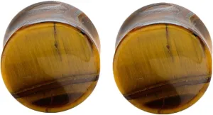 Ear Tunnel Expander Earrings, Stone Piercing Jewelry Brown Stone Plugs Ear Piercing Jewelry