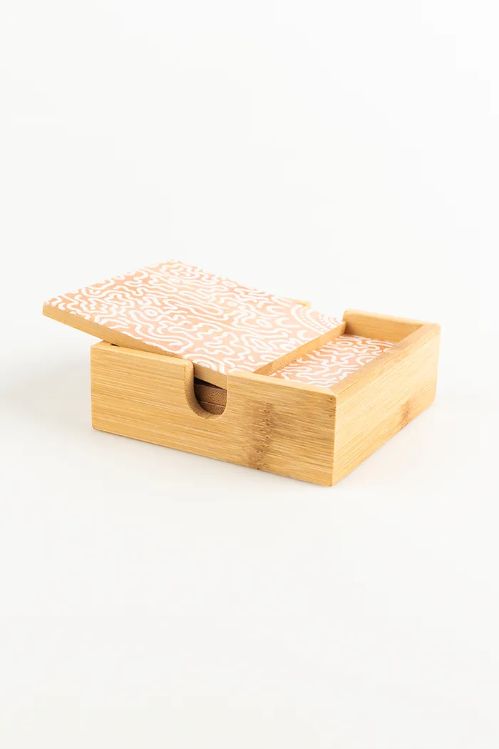 Family Reefing Bamboo Coaster Set (4 Pack)