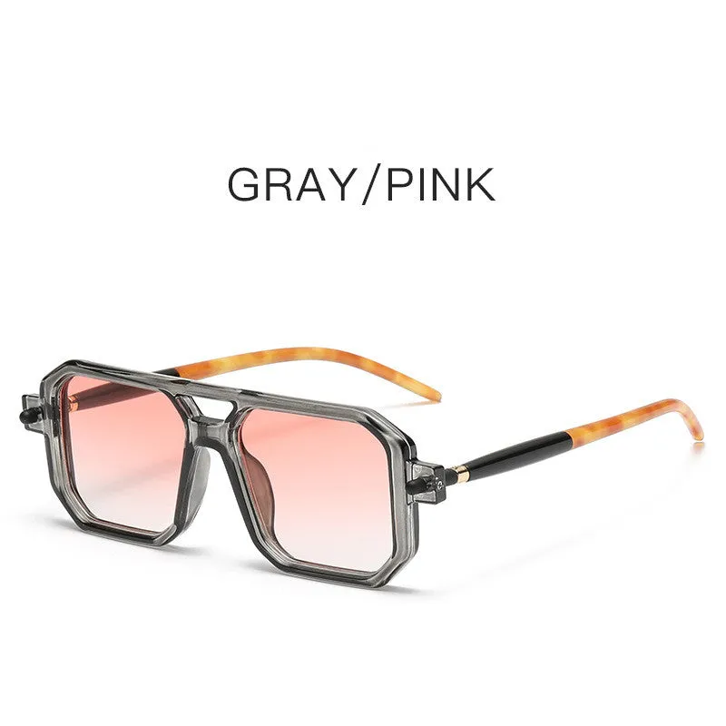 Fashion Double Beam Square Sunglasses