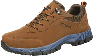Fashion Summer and Men Hiking Shoes Solid Color Lace Up Flat Bottom Comfortable Non Slip Mens Sneaker Boots