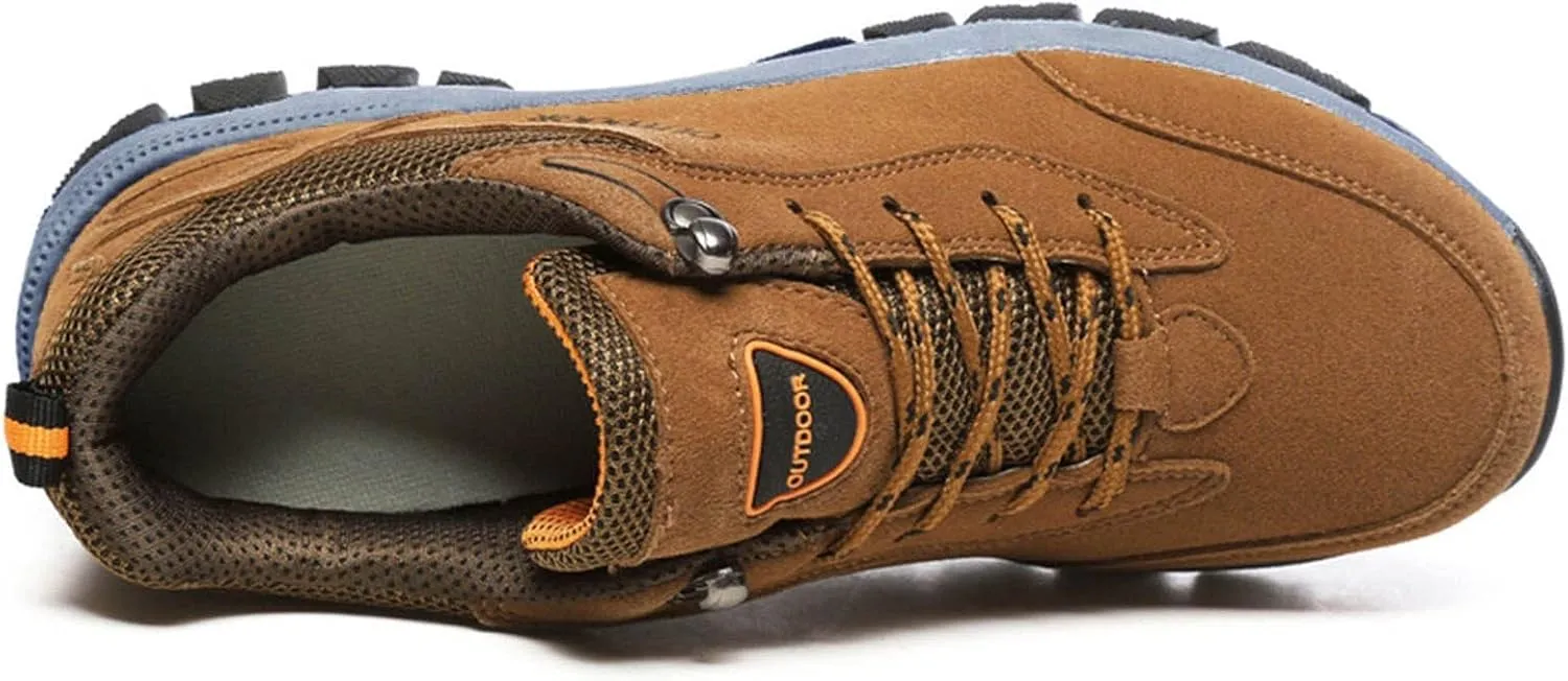 Fashion Summer and Men Hiking Shoes Solid Color Lace Up Flat Bottom Comfortable Non Slip Mens Sneaker Boots