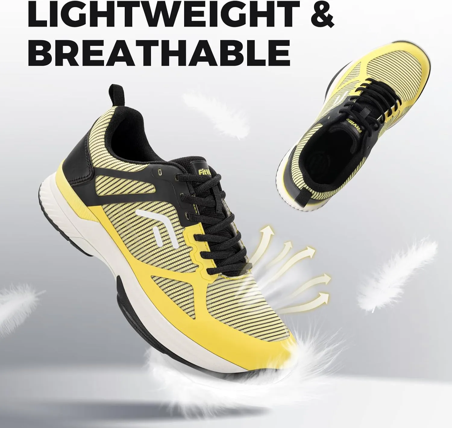 FitVille Extra Wide Pickleball Shoes for Men, All Court Tennis Sneakers Shoes with Arch Support