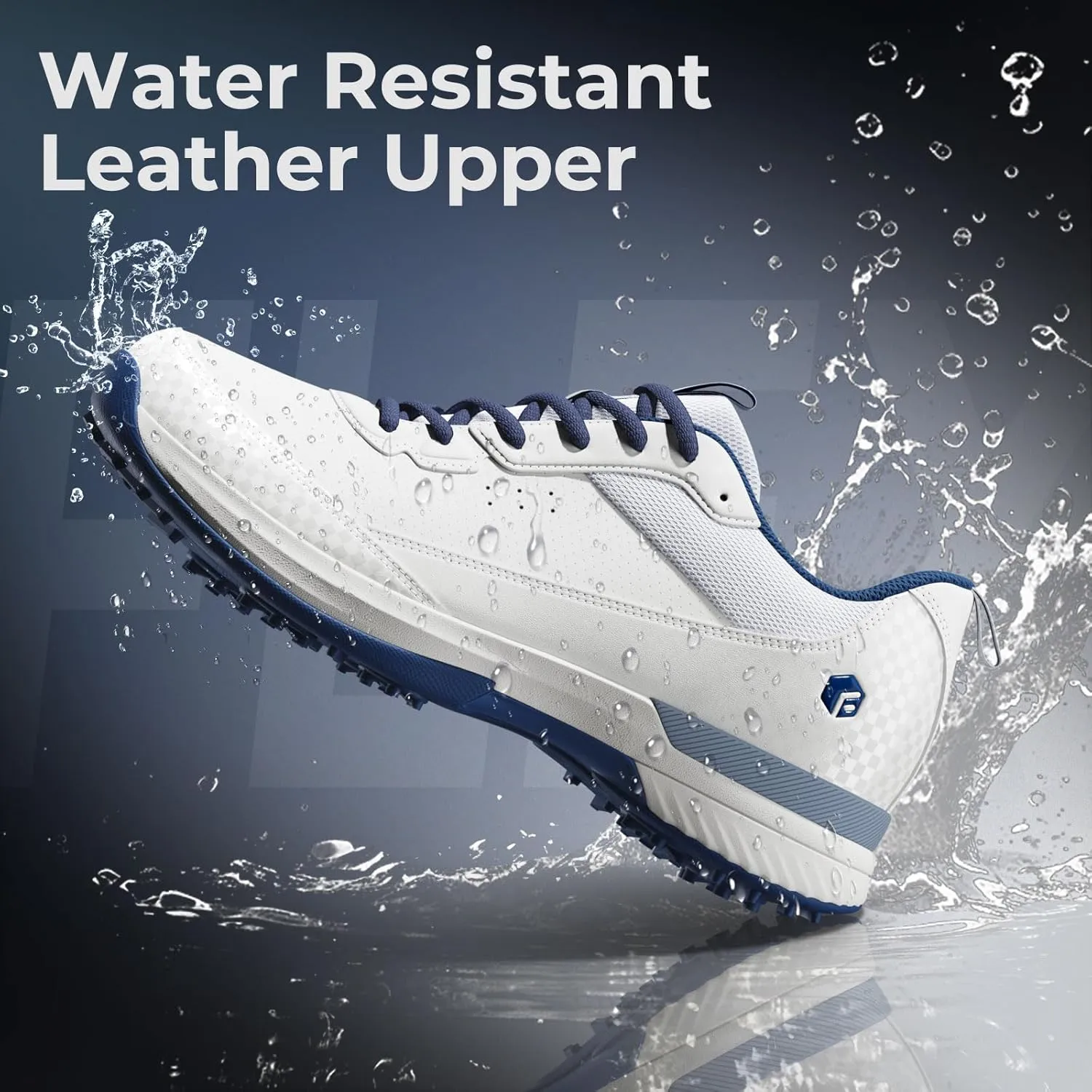 FitVille Wide Golf Shoes Men Professional Outdoor Water Resistant Golf Shoes for Course with Spikes
