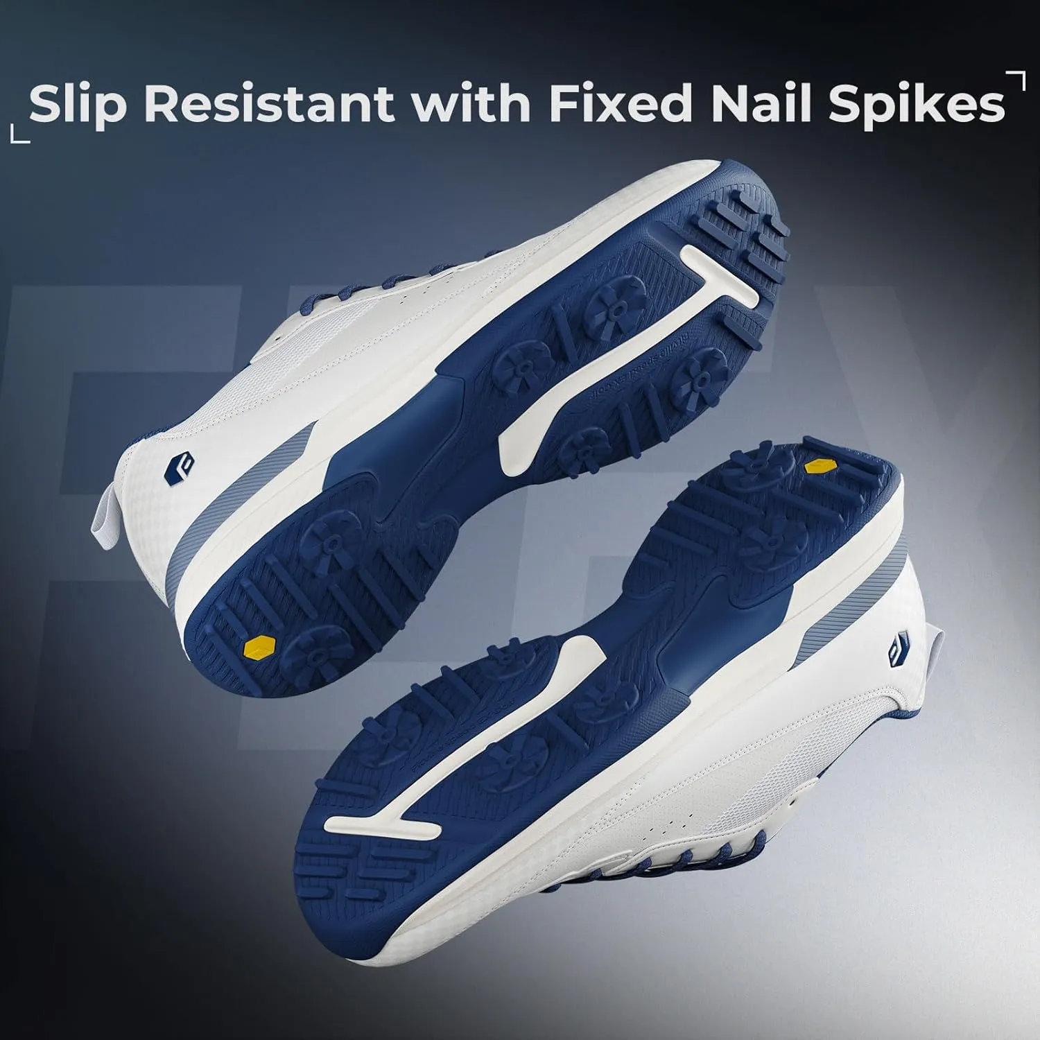FitVille Wide Golf Shoes Men Professional Outdoor Water Resistant Golf Shoes for Course with Spikes