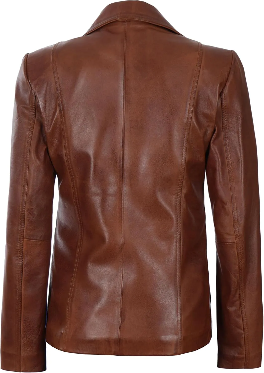 fjackets Leather Blazers for Women - Real Lambskin Leather Jackets Womens - Premium Blazers for Women Business & Casual