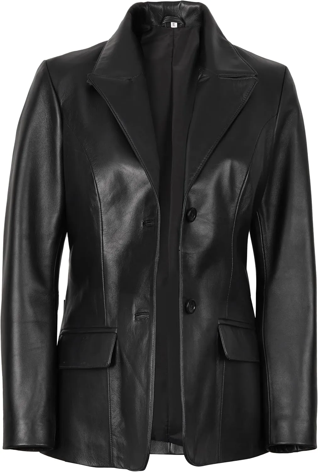 fjackets Leather Blazers for Women - Real Lambskin Leather Jackets Womens - Premium Blazers for Women Business & Casual