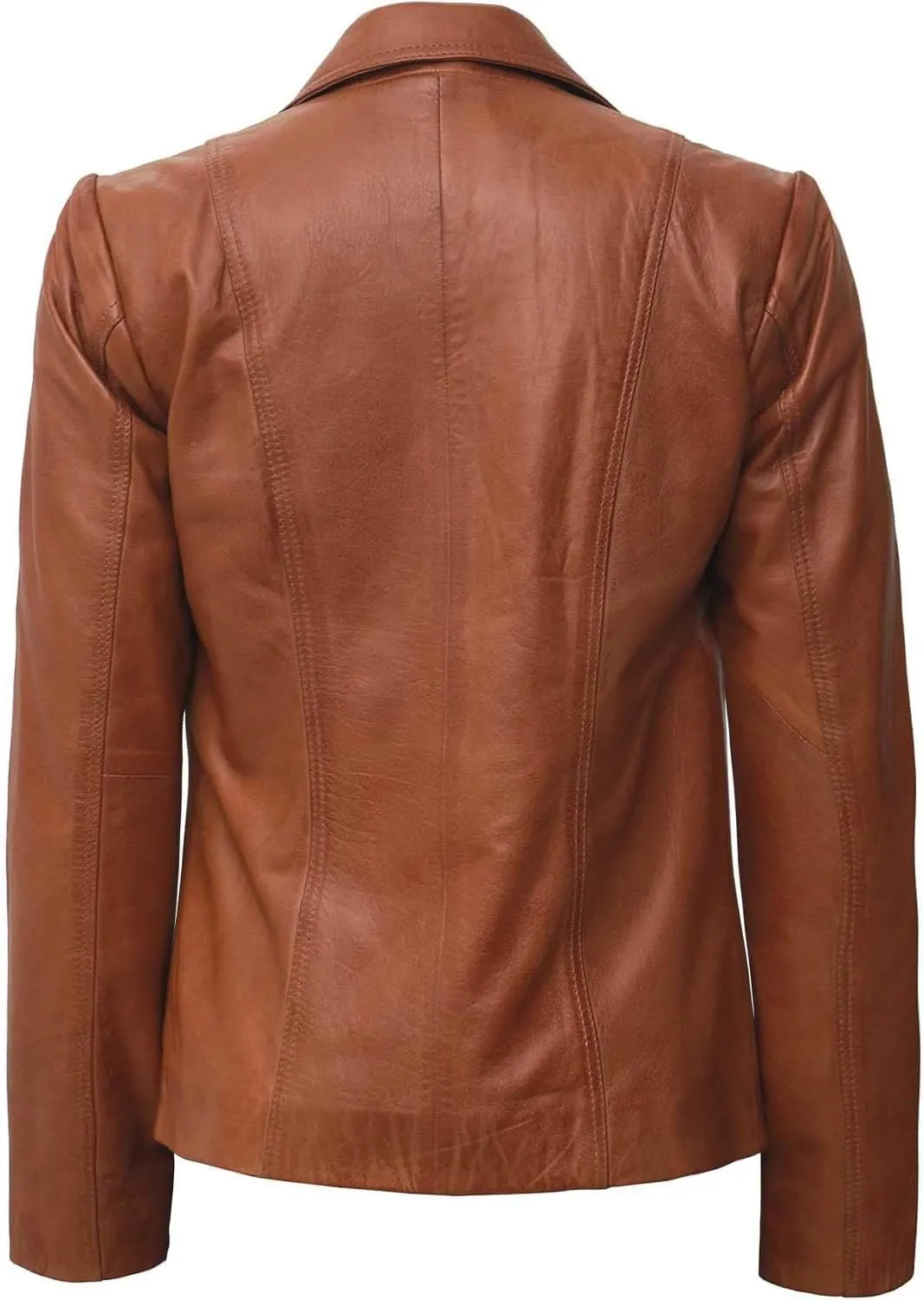 fjackets Leather Blazers for Women - Real Lambskin Leather Jackets Womens - Premium Blazers for Women Business & Casual