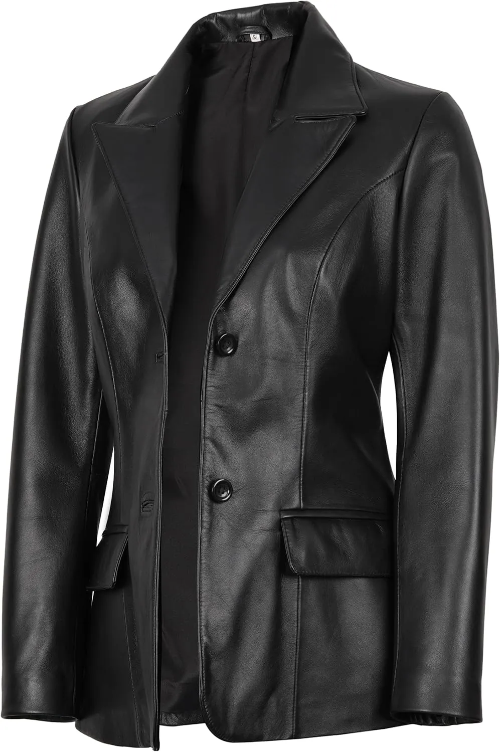 fjackets Leather Blazers for Women - Real Lambskin Leather Jackets Womens - Premium Blazers for Women Business & Casual