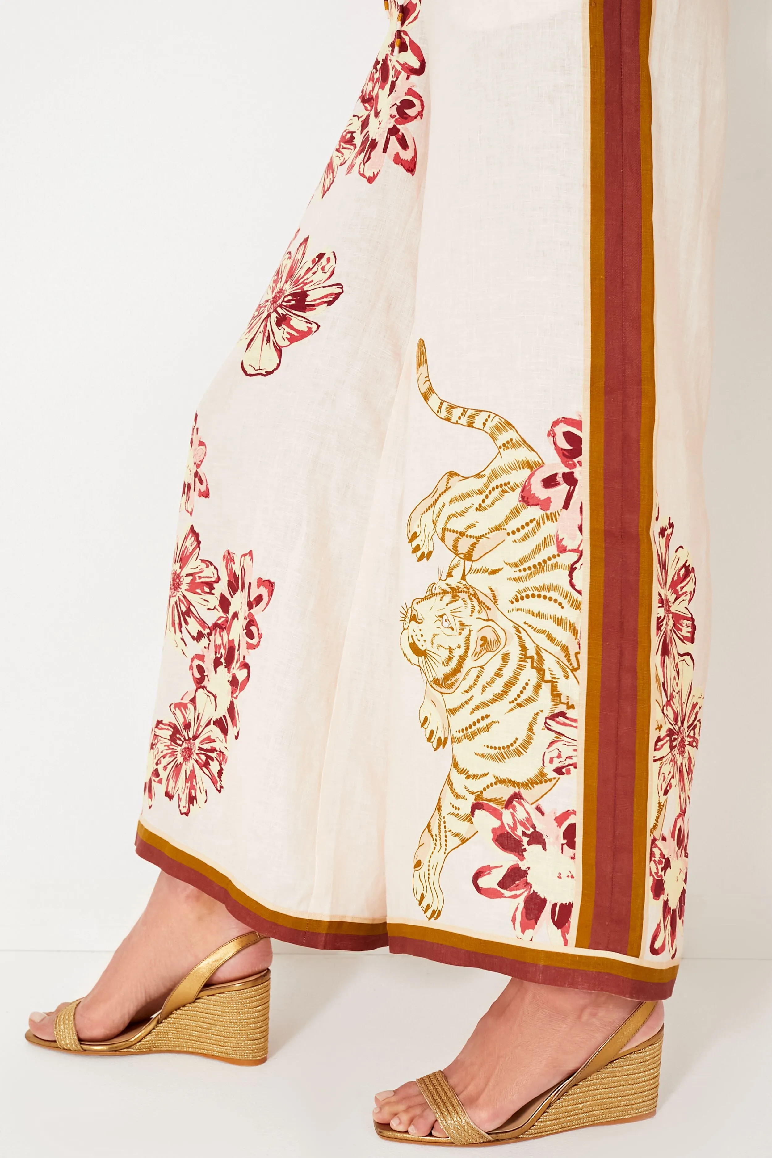 Flower Tiger Nude Pant