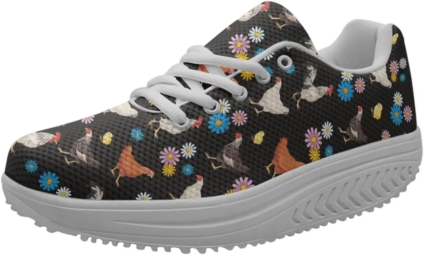 FOR U DESIGNS Fitness Platform Shoes Women Walking Sneaker Casual Wedges Shoes Outdoor for Teenager