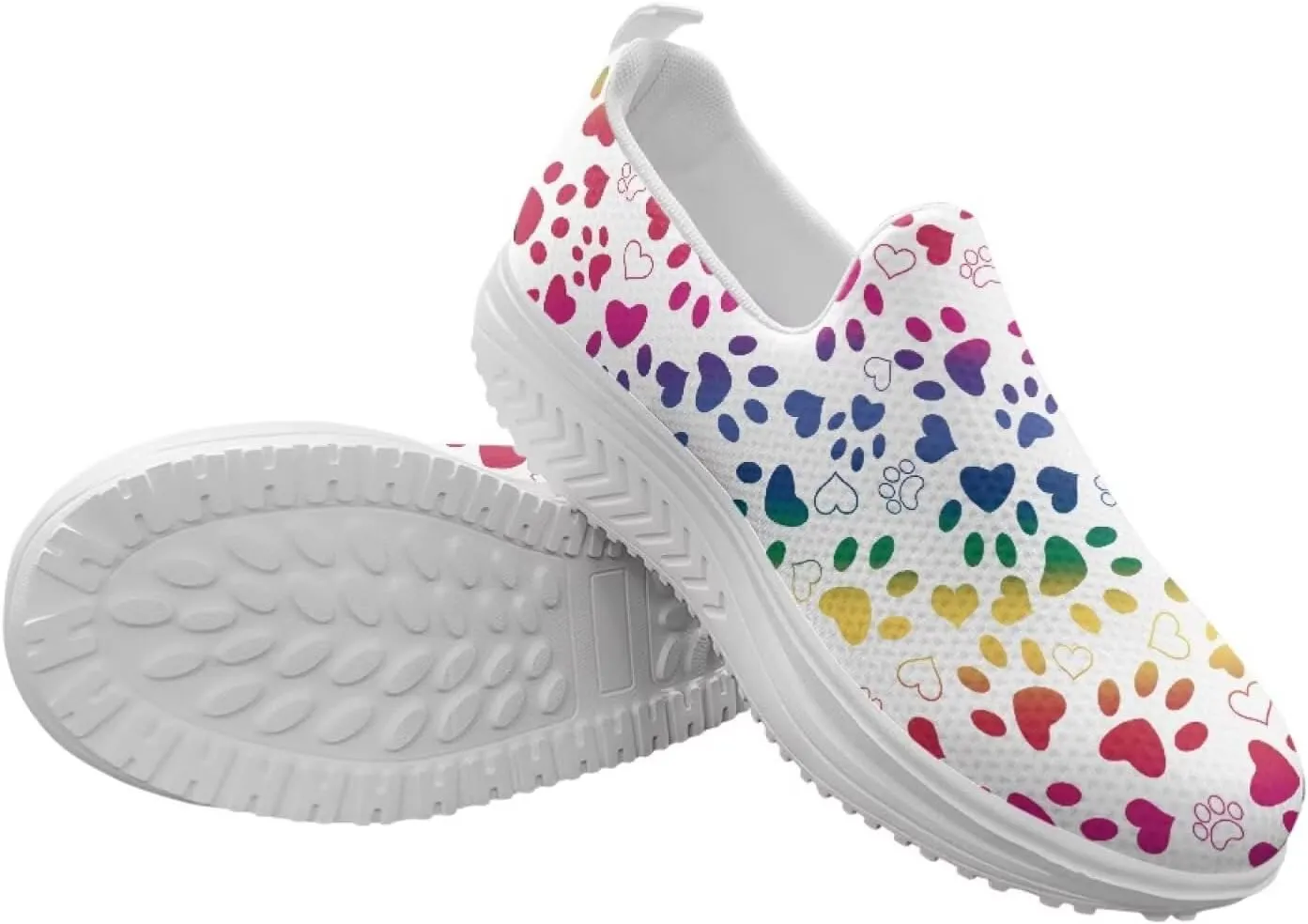Forchrinse Womens Platform Shoes Casual Wedges Shoes Fashion Low Top Walking Sneakers Comfortable Slip on Platform Shoe
