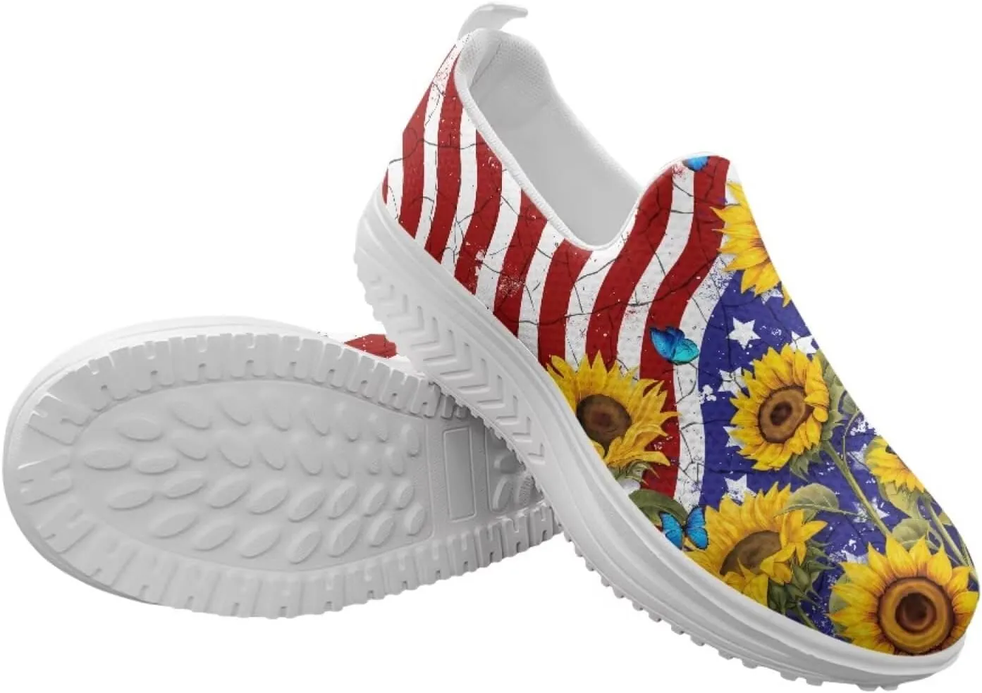 Forchrinse Womens Platform Shoes Casual Wedges Shoes Fashion Low Top Walking Sneakers Comfortable Slip on Platform Shoe