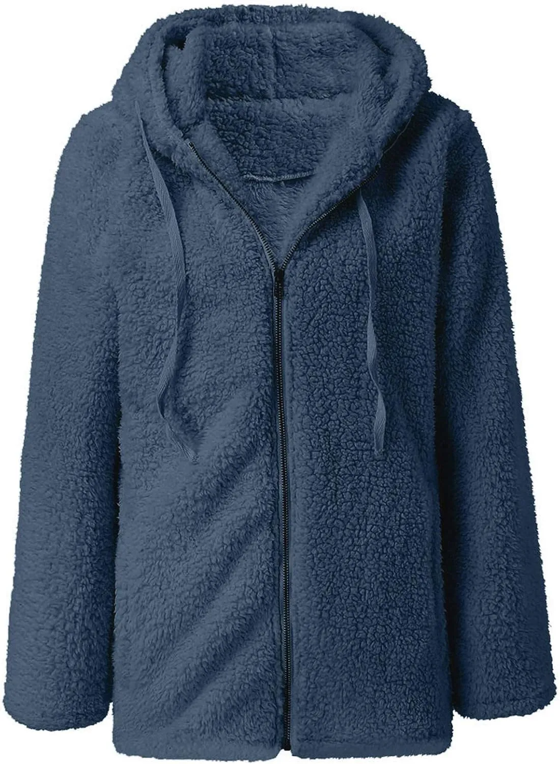 Fur Jackets for Women Sherpa Lined Warm Full Zip Winter Jackets Casual Open Front Cardigan Jacket Plus Size Plush Coats