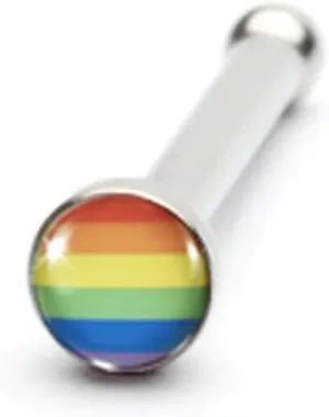 Gay & Lesbian Pride Rainbow Flag Nose - LGBTQ Jewelry Pride Nose Ring - Body Jewelry