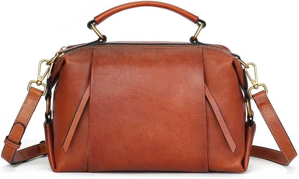Genuine Leather Crossbody Bags for Women Wristlets Handbags Purse Small Satchel Clutch Shoulder Bag