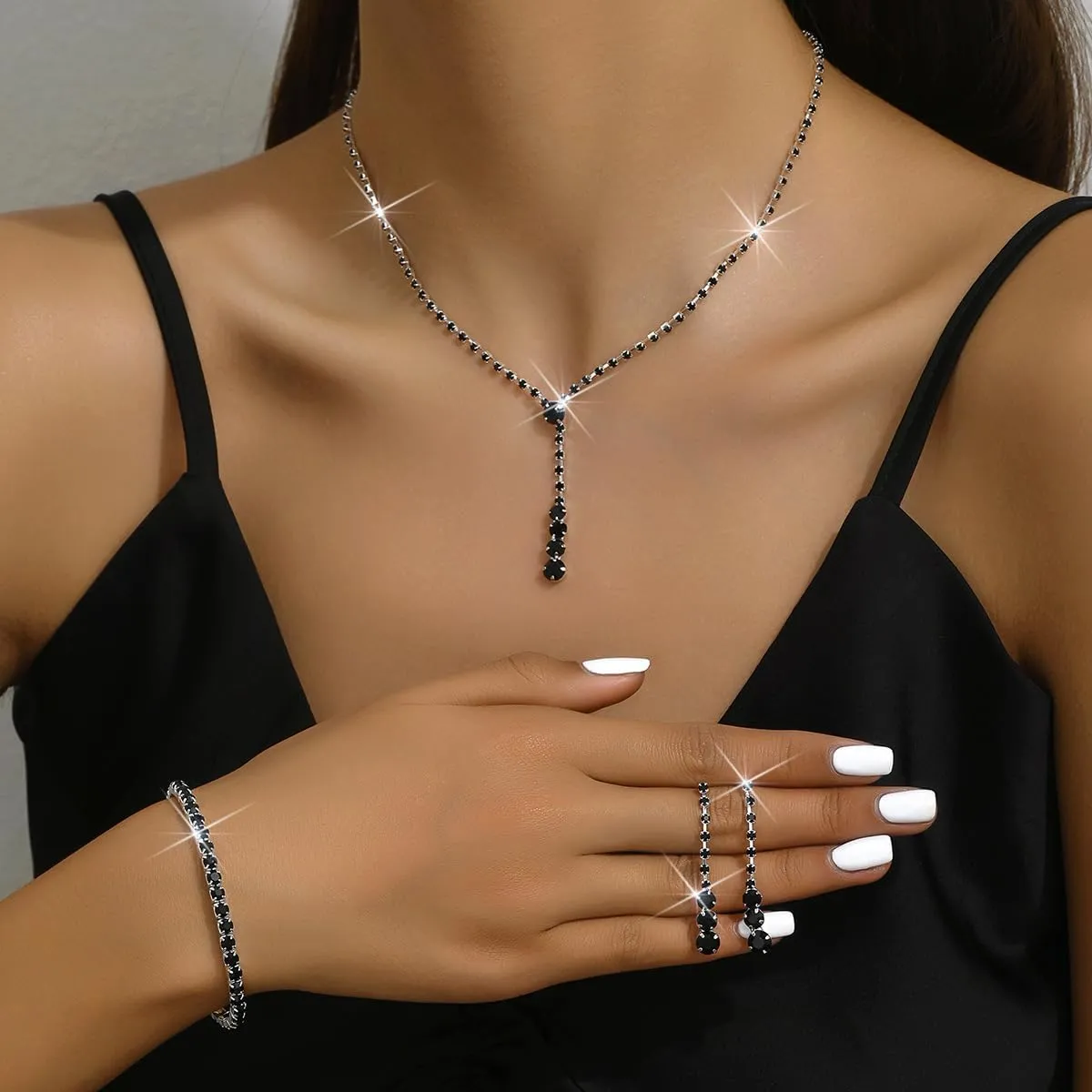 Gold Jewelry Set for Prom,Pearl Necklace Earrings Bracelet Crystal Bridal Wedding Prom Dresses Costume Jewelry Accessories Rhinestone Bridal Jewelry Set for Women