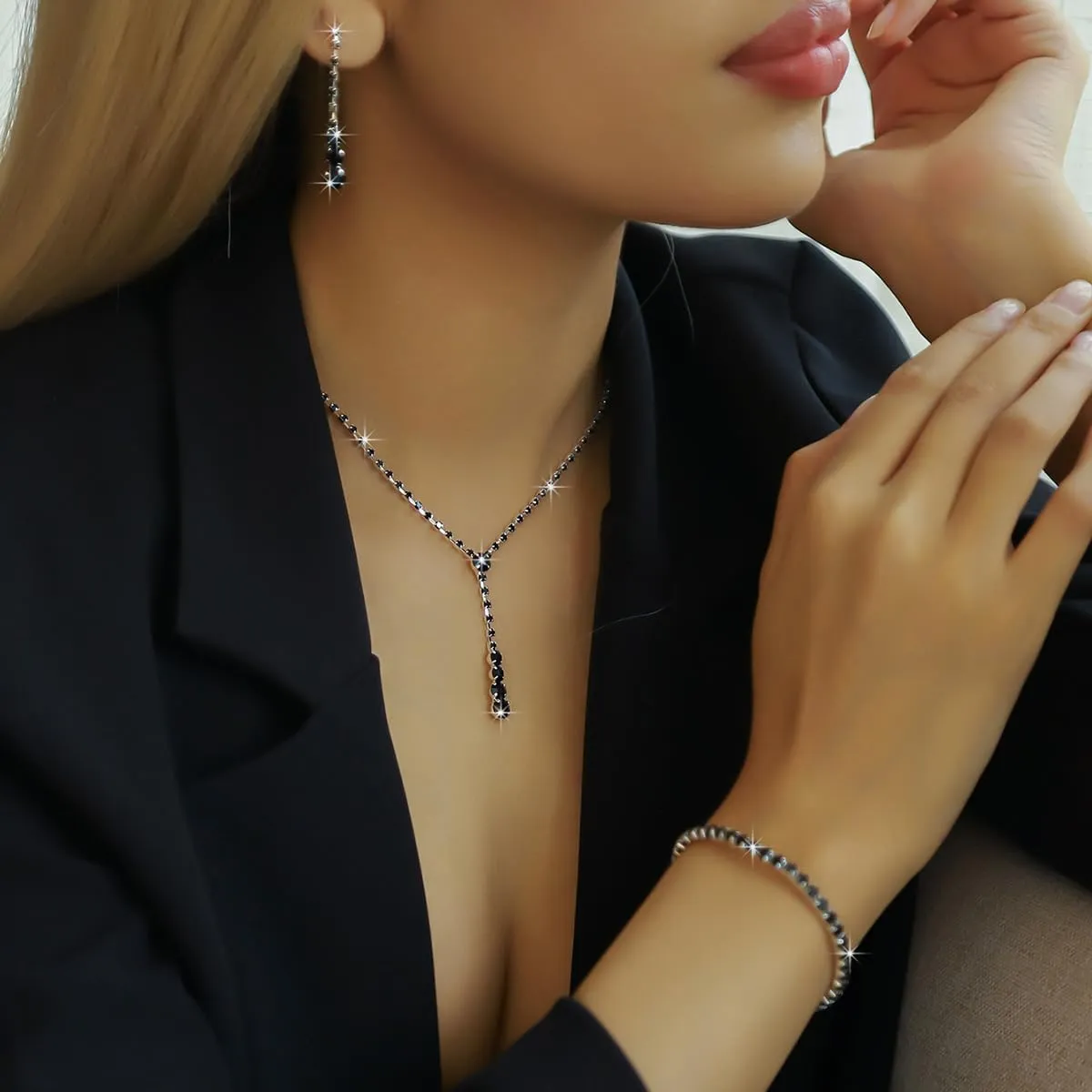 Gold Jewelry Set for Prom,Pearl Necklace Earrings Bracelet Crystal Bridal Wedding Prom Dresses Costume Jewelry Accessories Rhinestone Bridal Jewelry Set for Women