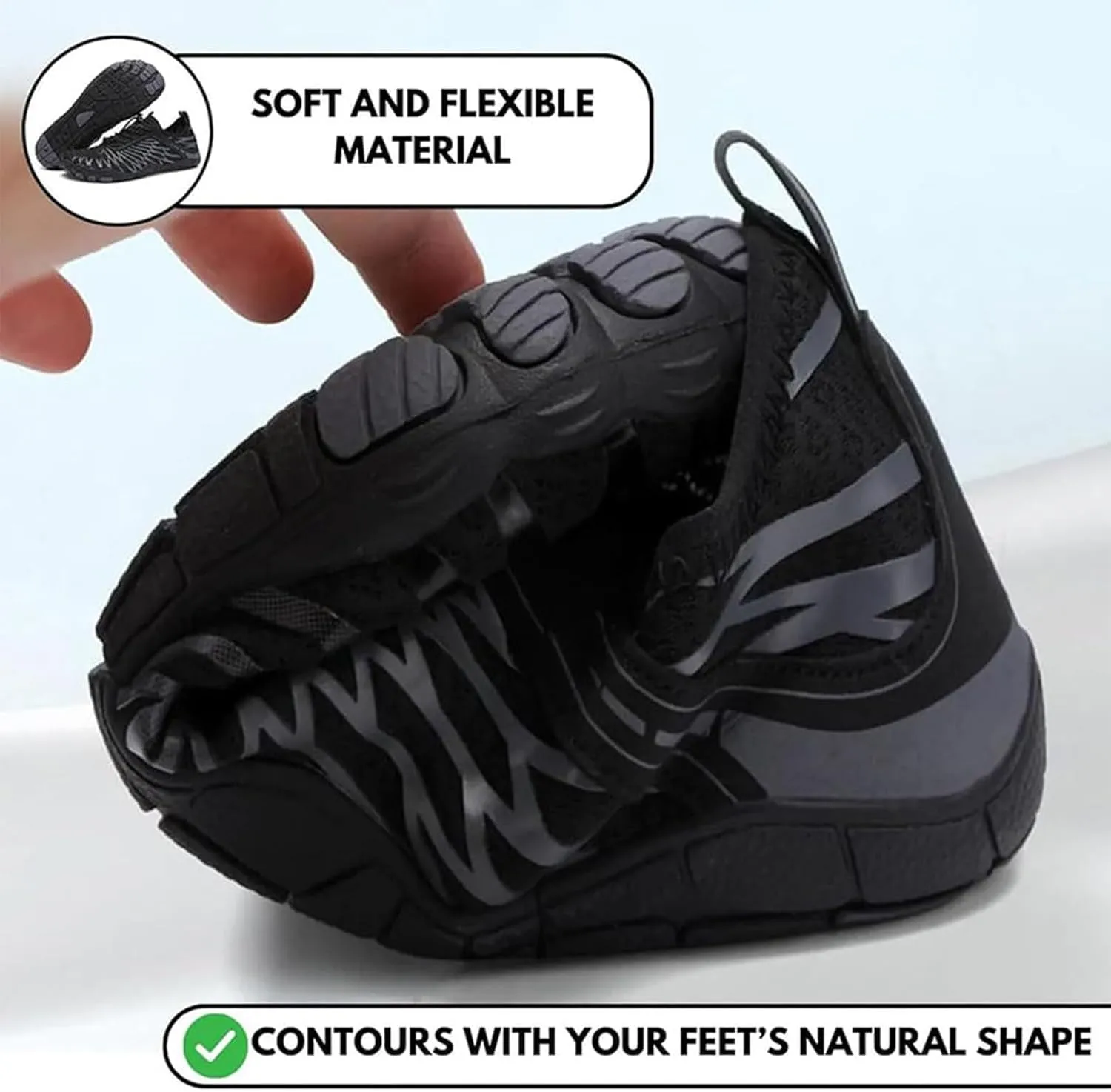 Grounded Footwear for Women Men, Quick Dry Hike Footwear Barefoot Shoes, Comfortable Wide Toe Box Non-Slip Trail Running
