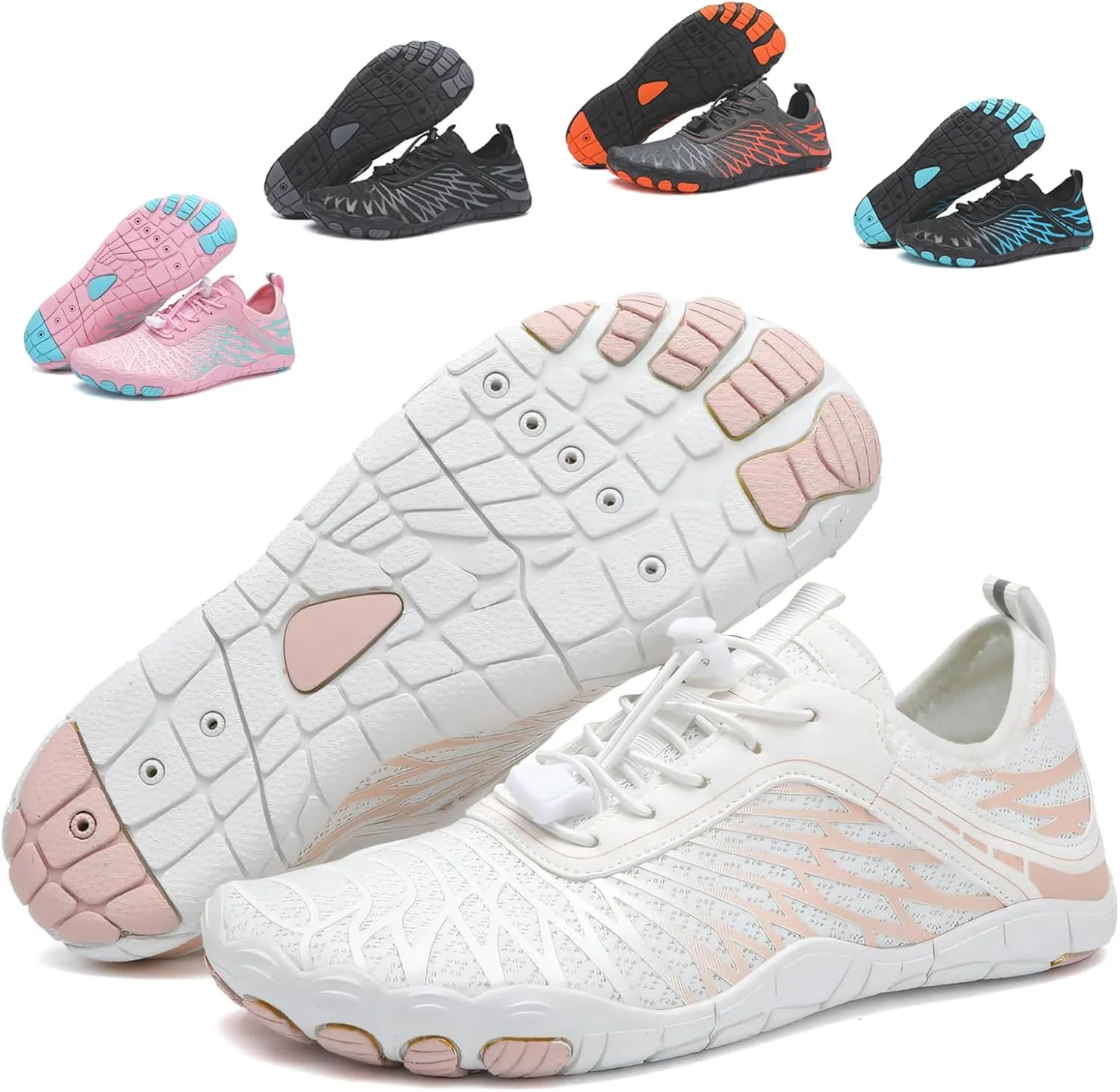 Grounded Footwear for Women Men, Quick Dry Hike Footwear Barefoot Shoes, Comfortable Wide Toe Box Non-Slip Trail Running