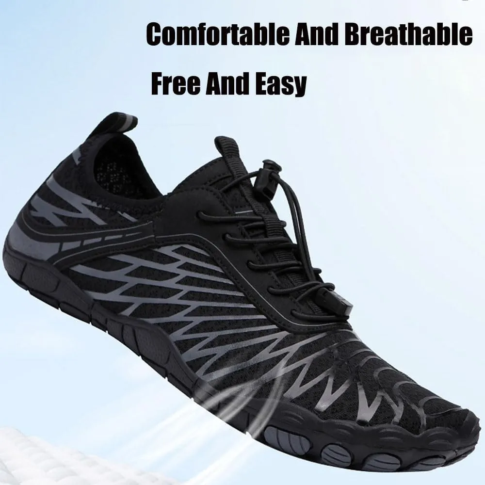 Grounding Shoes with Copper, Women Men Waterproof Trail Running Healthy & Non-Slip Barefoot Shoes, Slip-On Hike Footwear Minimalist Athletic