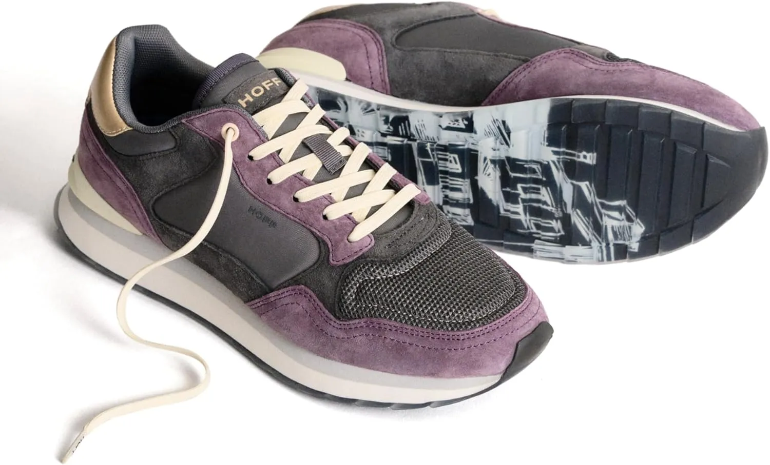 Gulfport Womens Fashion Trainers in Black Purple