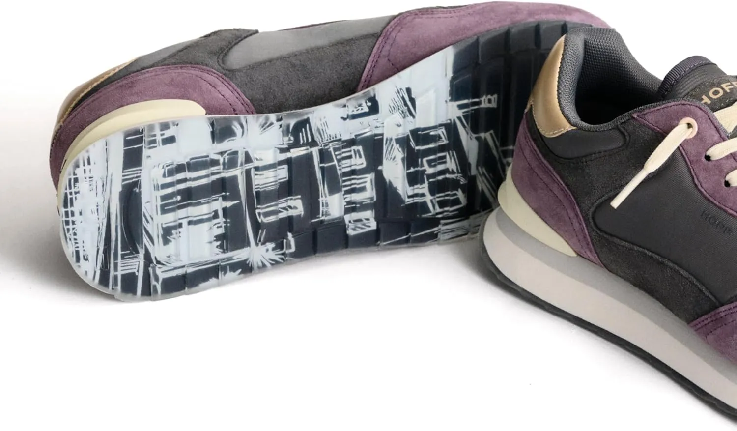 Gulfport Womens Fashion Trainers in Black Purple