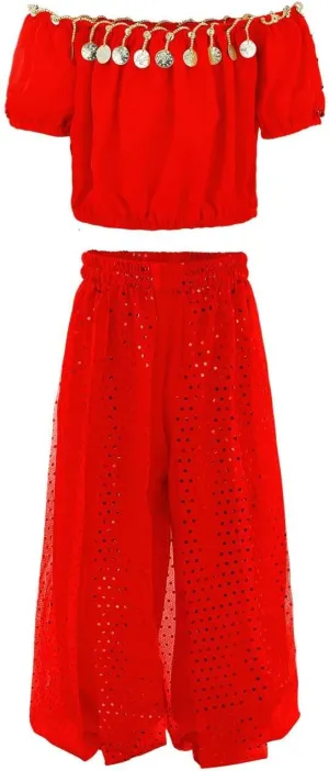 Handmade Children Girl Belly Dance Costumes Kids Belly Dancing Dance Cloth Features Baby Girl Clothes New 2025