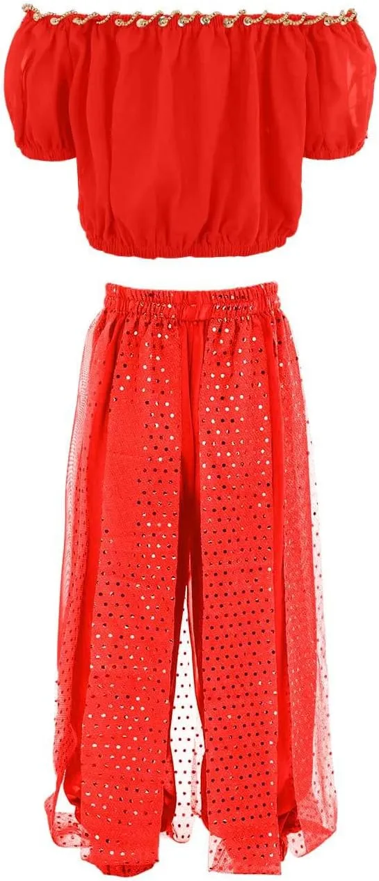 Handmade Children Girl Belly Dance Costumes Kids Belly Dancing Dance Cloth Features Baby Girl Clothes New 2025
