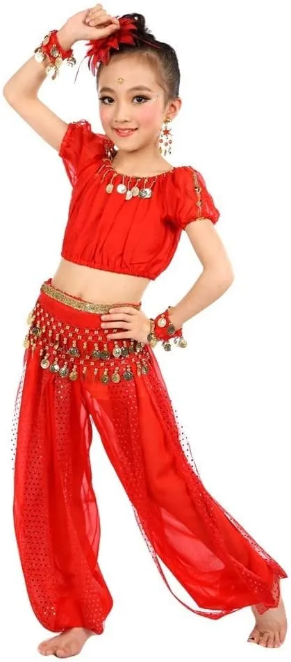 Handmade Children Girl Belly Dance Costumes Kids Belly Dancing Dance Cloth Features Baby Girl Clothes New 2025