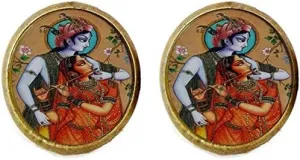 Hindu Deity God Lovely Couple Cufflinks Art Gifts Charm Jewelry Glass Photo Jewelry