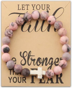 HOLLP Cross Prayer Bracelet Christian Belief Jewelry Cross Prayer Bracelet Jewelry With Card