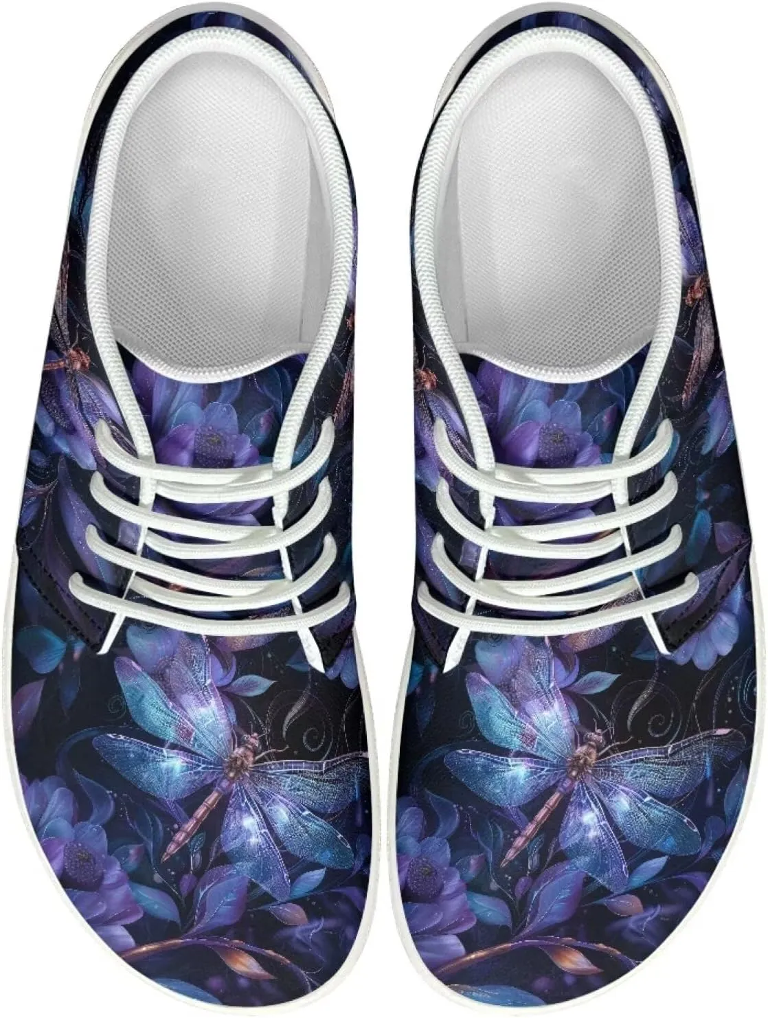 Howilath Butterfly & Dragonfly Barefoot Running Shoes Men, Wide Toe Box Low Zero Drop Sneaker Minimalist Shoes for Walking Hiking