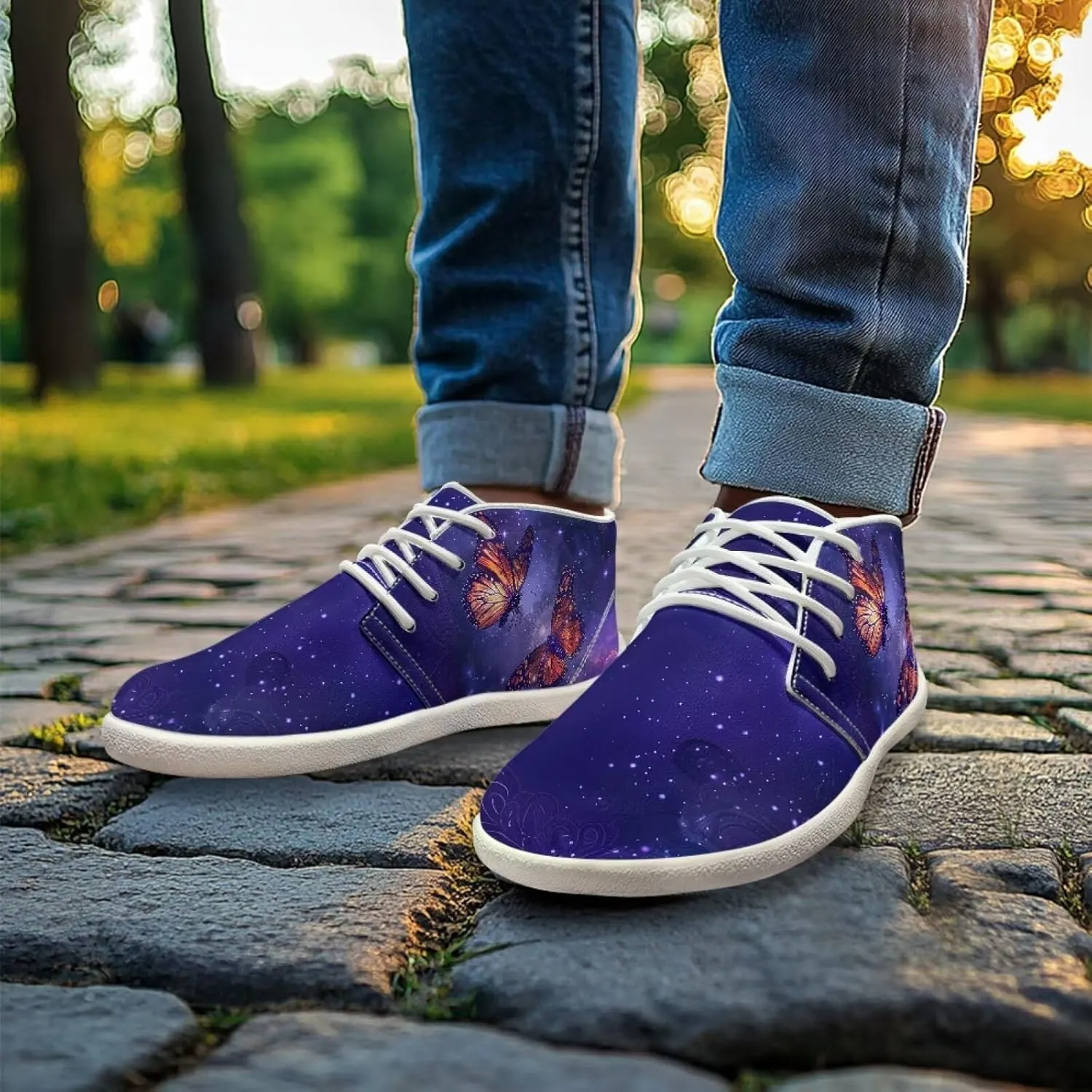 Howilath Butterfly & Dragonfly Barefoot Running Shoes Men, Wide Toe Box Low Zero Drop Sneaker Minimalist Shoes for Walking Hiking