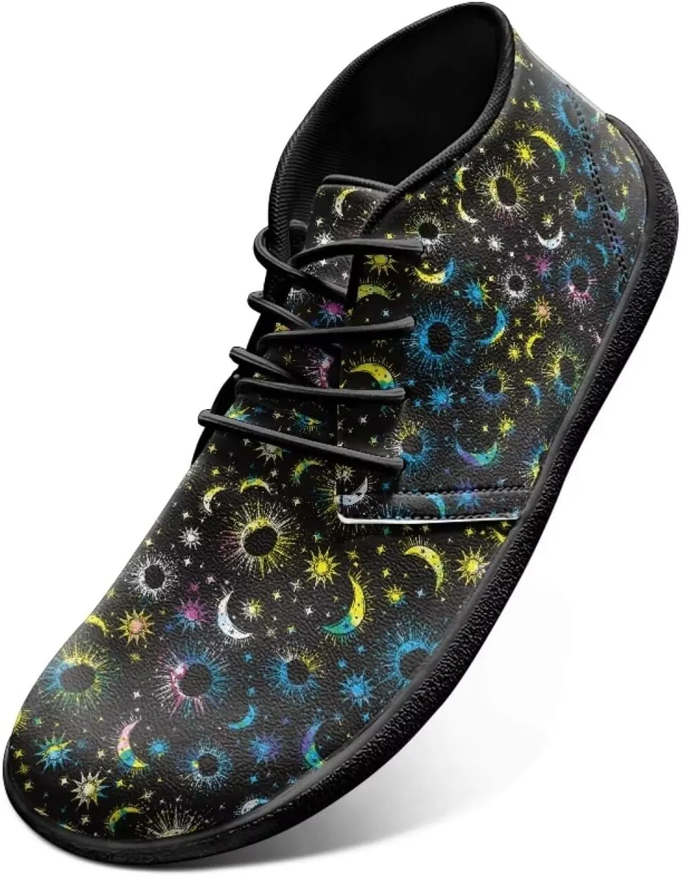 Howilath Galactic Starry Sky Barefoot Running Shoes for Men Low Zero Drop Sneaker Anti-Skid Casual Minimalist Shoes