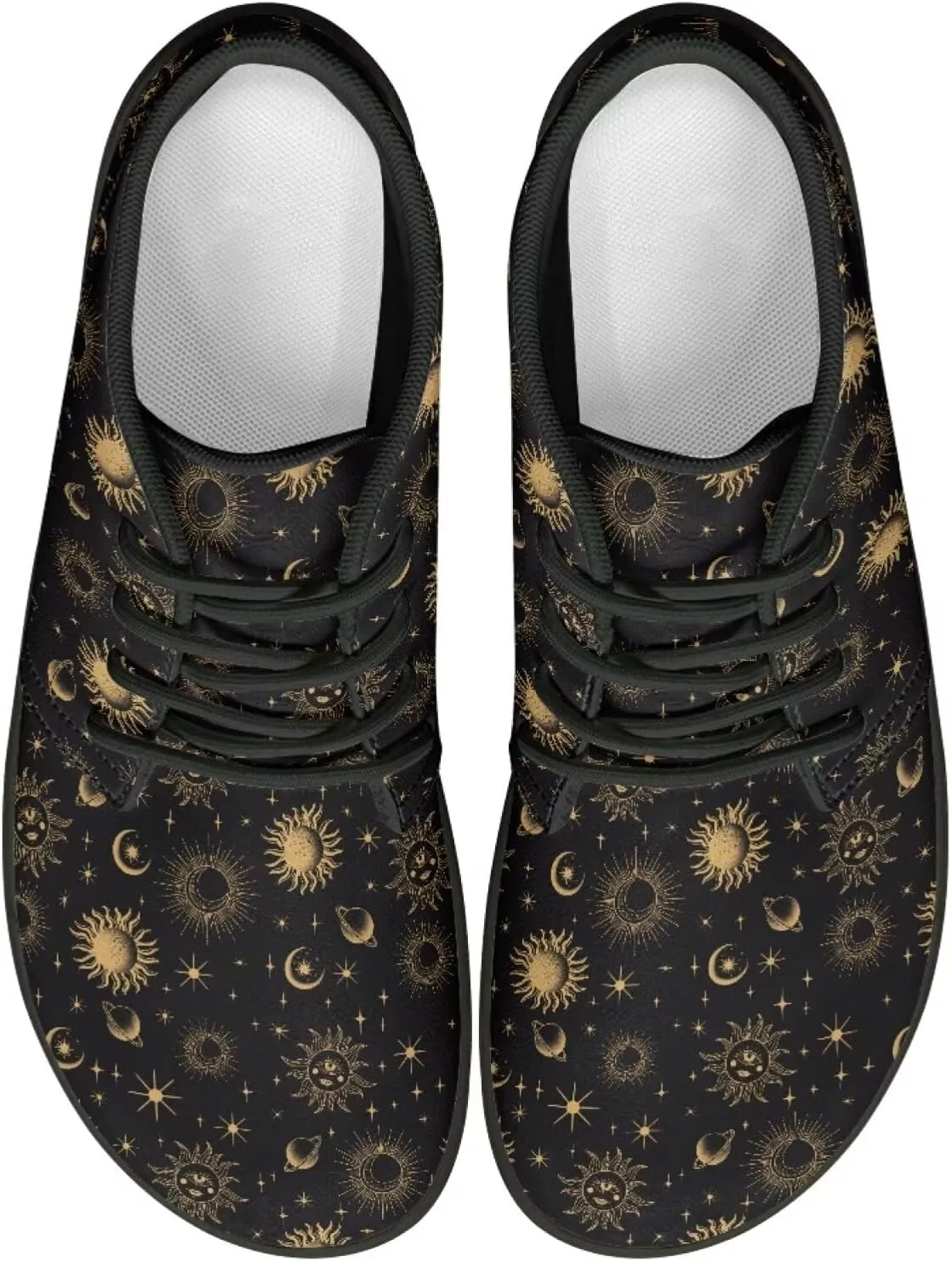 Howilath Galactic Starry Sky Barefoot Running Shoes for Men Low Zero Drop Sneaker Anti-Skid Casual Minimalist Shoes