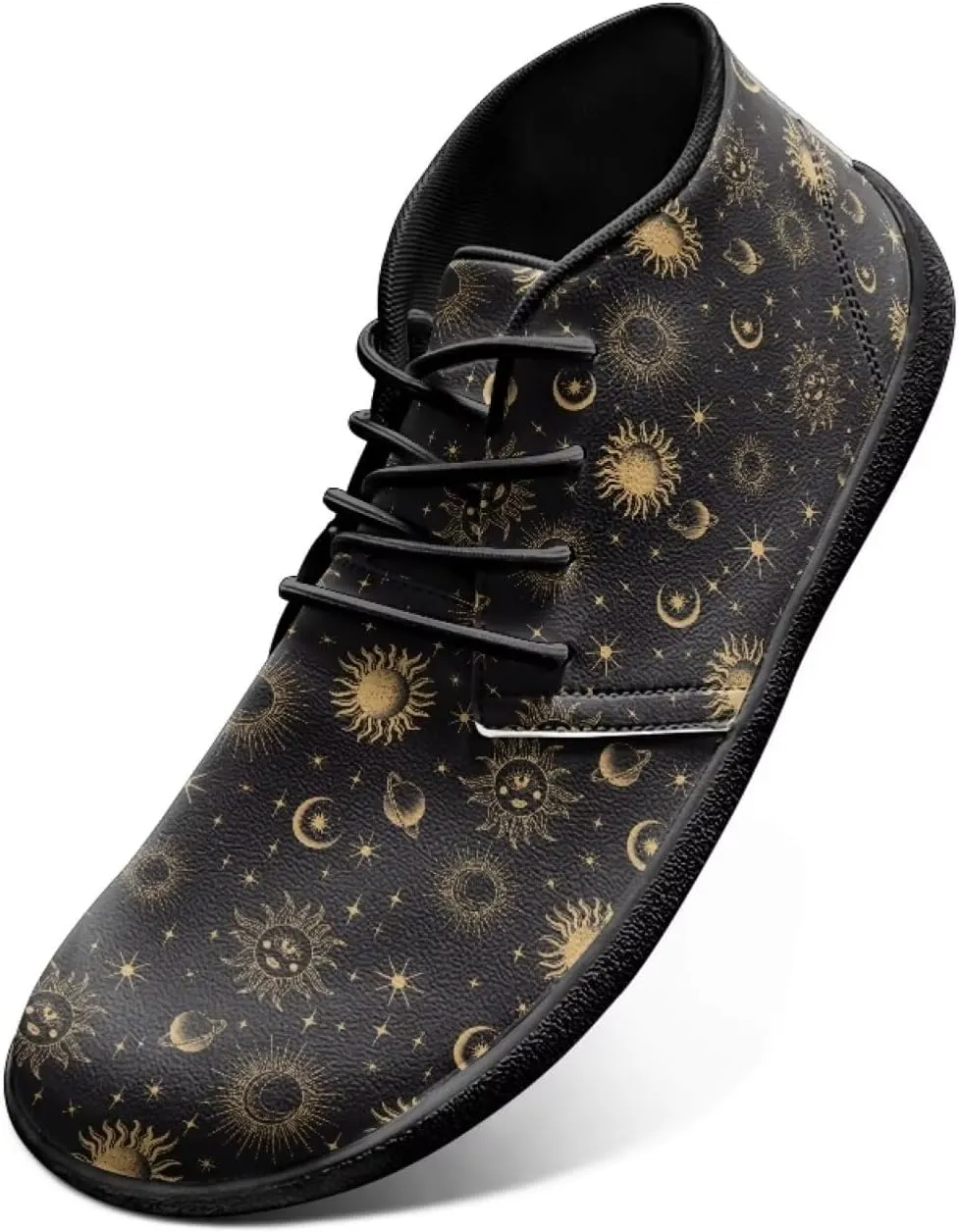 Howilath Galactic Starry Sky Barefoot Running Shoes for Men Low Zero Drop Sneaker Anti-Skid Casual Minimalist Shoes