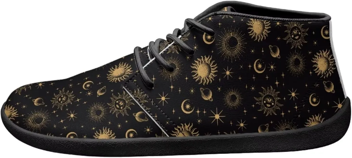 Howilath Galactic Starry Sky Barefoot Running Shoes for Men Low Zero Drop Sneaker Anti-Skid Casual Minimalist Shoes