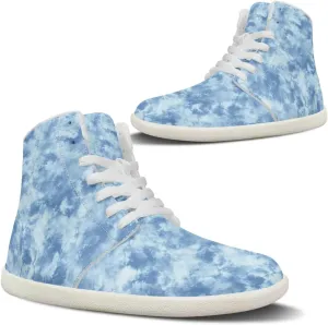 Howilath Marble Print High Top Shoes for Men Women, Anti-Skid Barefoot Sneakers Wide Toe Walking Shoes