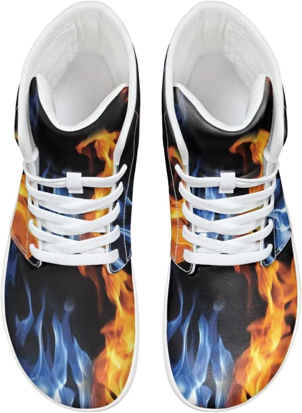 Howilath Marble Print High Top Shoes for Men Women, Anti-Skid Barefoot Sneakers Wide Toe Walking Shoes
