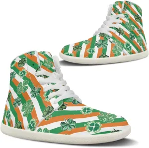 Howilath St. Patrick's Day Barefoot High Top Shoes Men Anti-Skid Sneaker, Wide Toe Box Running Shoes