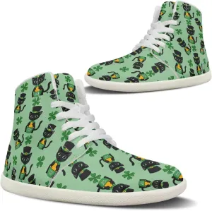 Howilath St. Patrick's Day Barefoot High Top Shoes Men Anti-Skid Sneaker, Wide Toe Box Running Shoes